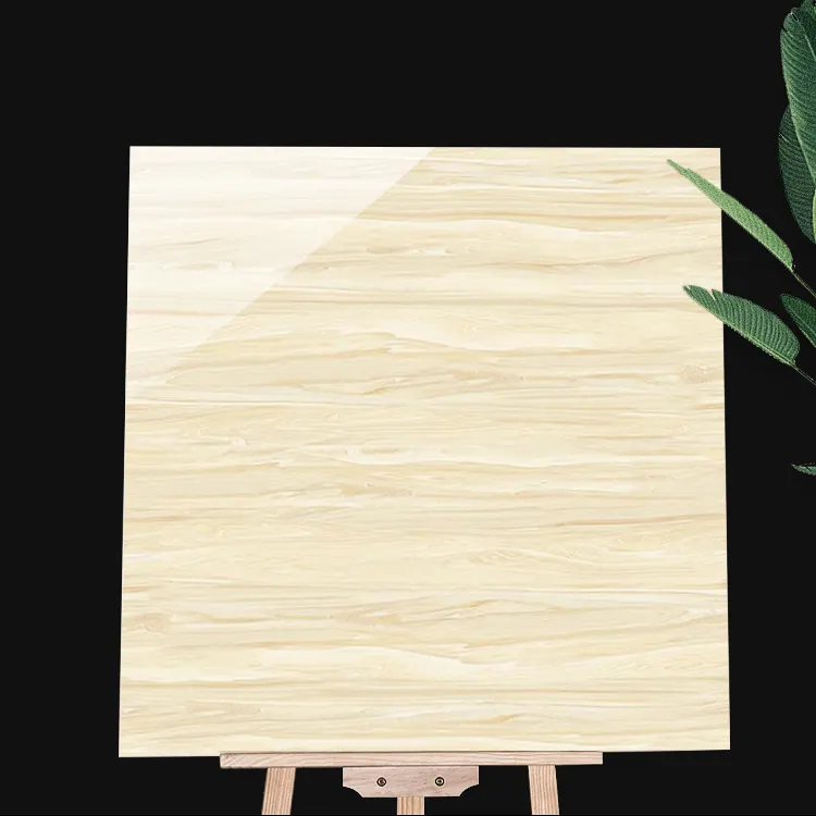 Non-Slip Wood-Look Brown Porcelain Floor Tile 600x600mm