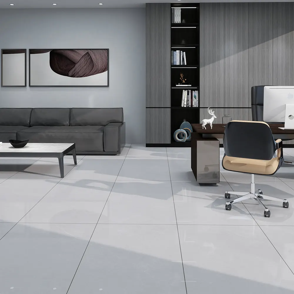 Marble-Look Polished Porcelain Floor Tile 750x1500mm