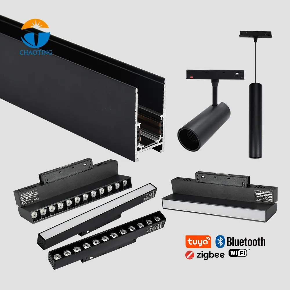 Recessed/Surface-Mounted Aluminum Magnetic LED Track Spotlight 6-40W 48V product sample