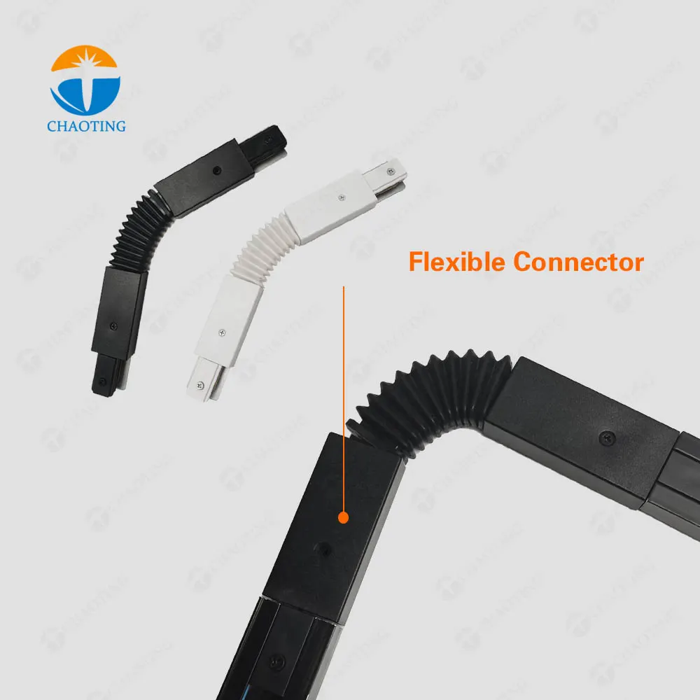 Aluminum 2-Wire T-Connector for Track Lighting