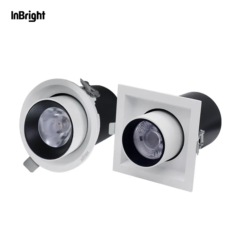 Anti-Glare Rotatable Dimmable Recessed COB LED Downlight 7-35W
