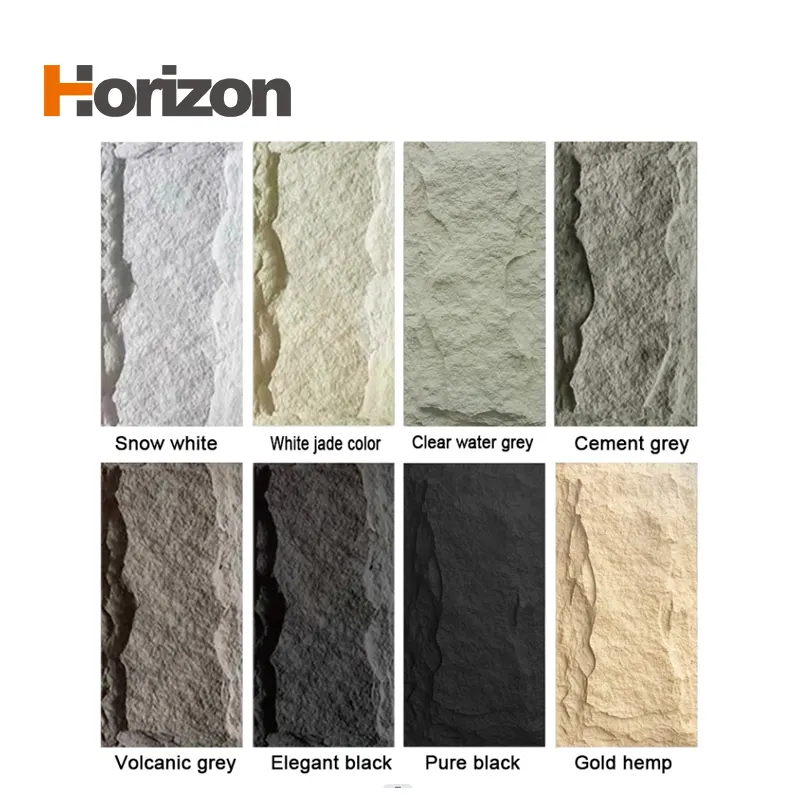3D-Textured PU Stone-Look Wall Panel For Interior And Exterior Wall Cladding