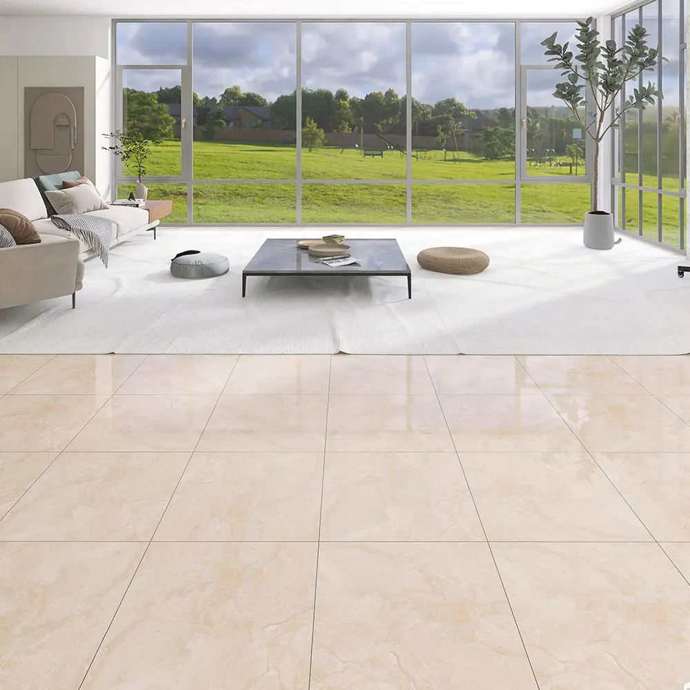 Stone-Look Glazed Porcelain Floor Tile 600x600mm