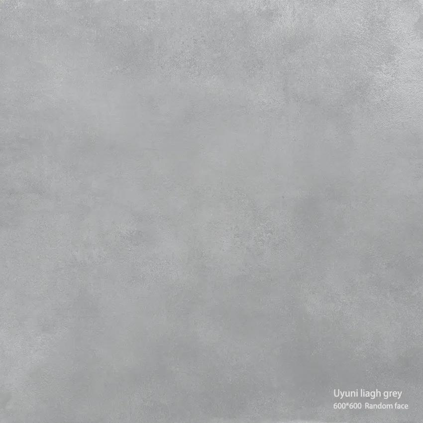 Non-Slip Concrete-Look Gray Matte Porcelain Floor Tile 600x600mm