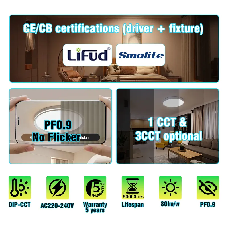 3CCT Dimmable Round Suspended LED Panel Light