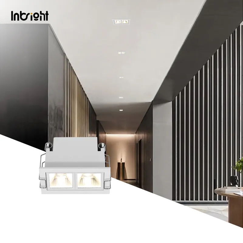 Anti-Glare Recessed Aluminum LED Grille Spotlight 6-30W IP20