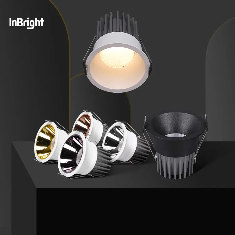 Anti-Glare Dimmable Recessed COB LED Downlight 5-18W product sample