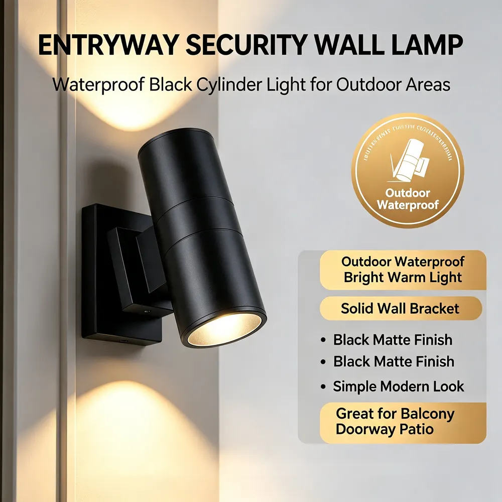 Aluminum Outdoor Cylinder LED Wall Light 3-36W