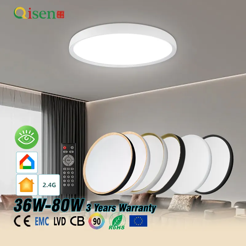 Dimmable Surface-Mounted Aluminum LED Panel Light 52.5x52.5x27cm 40W 220V 3CCT 3CCT Selectable product sample