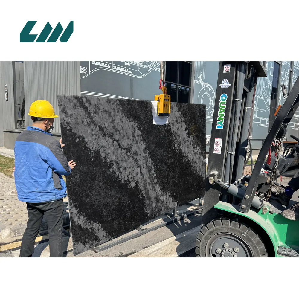 Black Engineered Quartz Slab 3200x1600mm