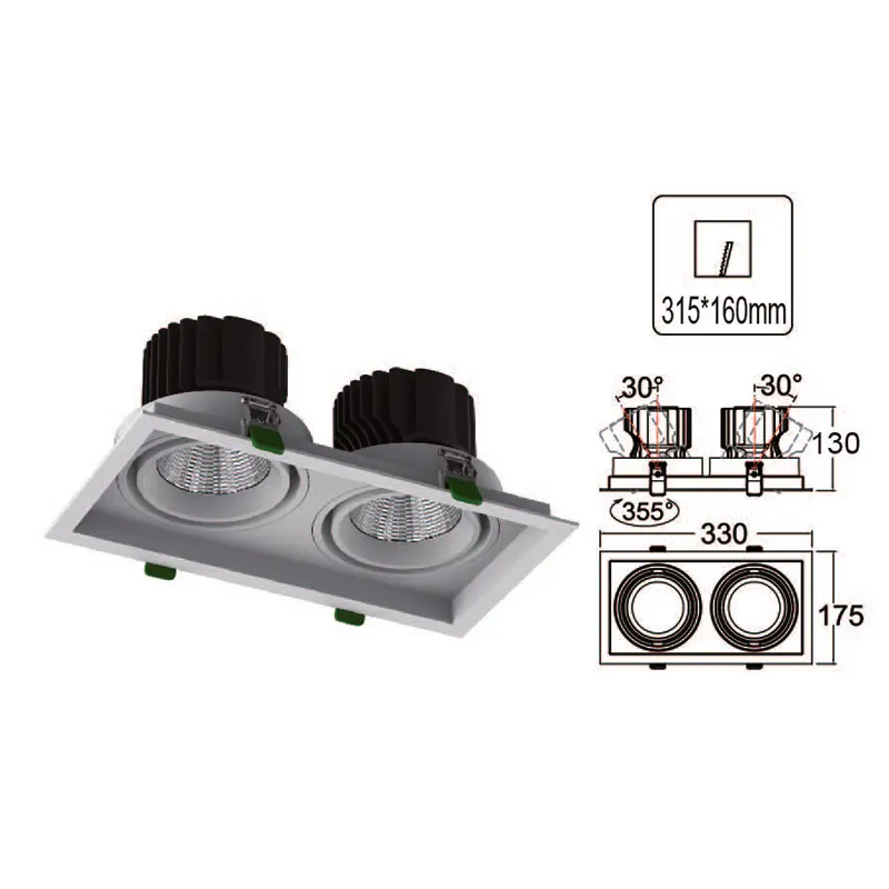 Recessed Aluminum LED Downlight 24-32W