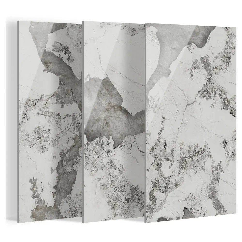 Marble-Look White Glossy Sintered Stone Slab 1600x3200mm