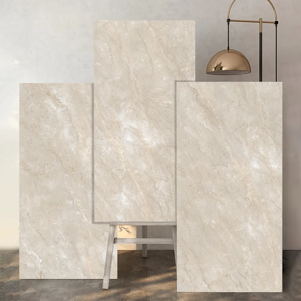 Marble-Look Polished Porcelain Wall And Floor Tile 750x1500mm product sample