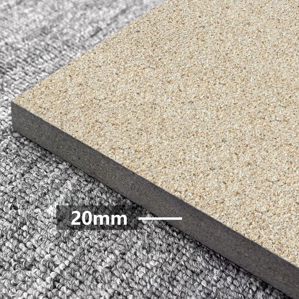 Non-Slip Stone-Look Porcelain Outdoor Tile 600x600x20mm
