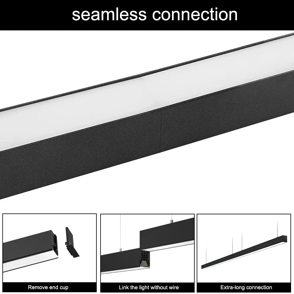 Aluminum Linear LED Light Fixture 612x55x75mm 18-45W 220V