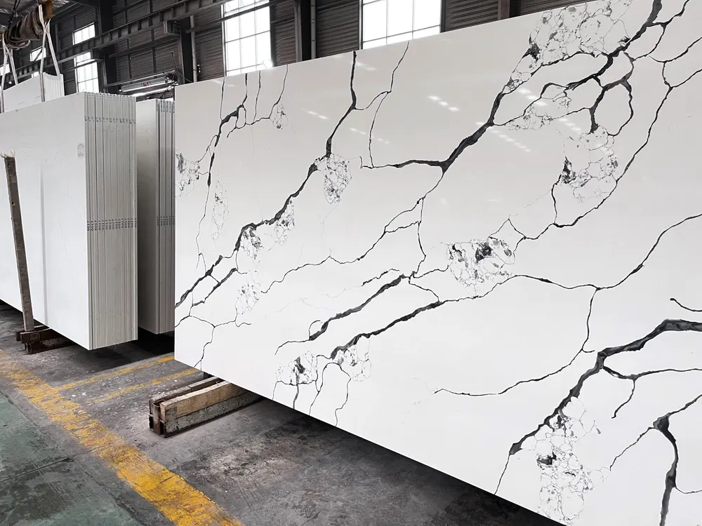 Calacatta White Engineered Quartz Slab 3200x1600mm
