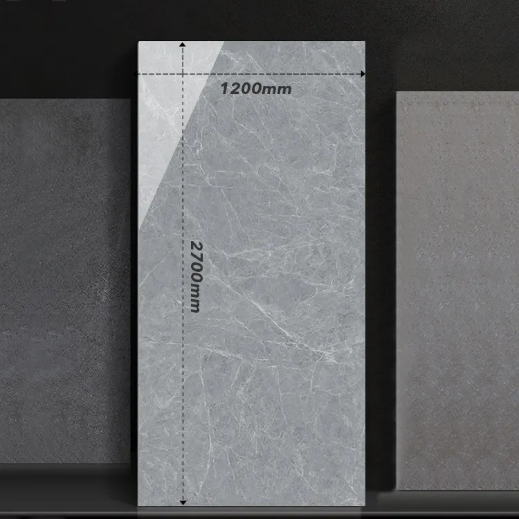 Marble-Look White Sintered Stone Slab 1200x2700x9mm