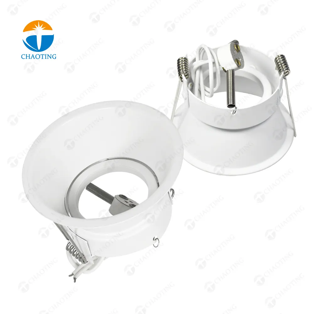 Recessed Round Aluminum Downlight Housing Black/White