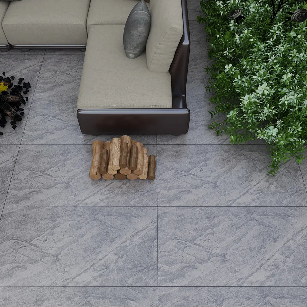 Non-Slip Stone-Look Porcelain Outdoor Tile 600x1200mm