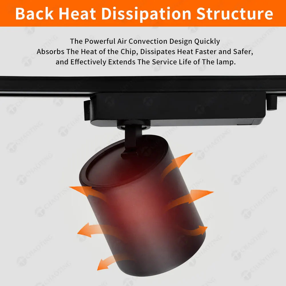 Adjustable Aluminum LED Track Spotlight 12-40W