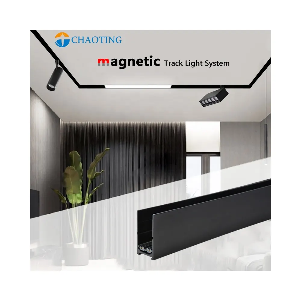 Surface-Mounted Aluminum Magnetic LED Track Spotlight 8-30W