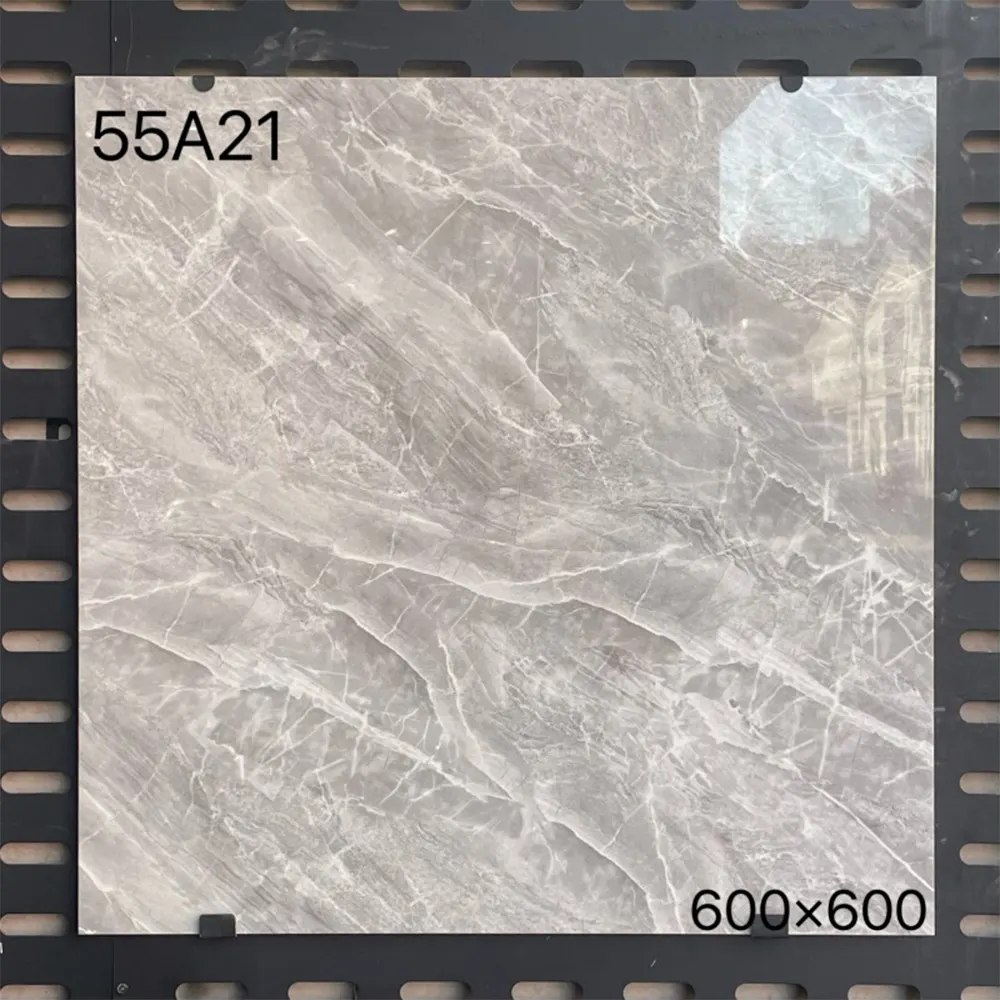 Concrete-Look Polished Porcelain Floor Tile 600x600mm