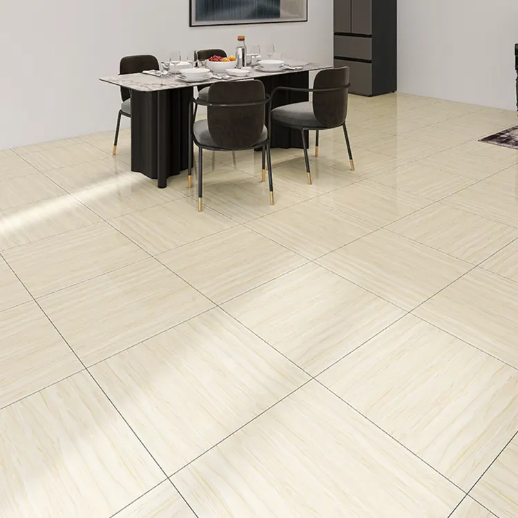 Non-Slip Wood-Look Brown Porcelain Floor Tile 600x600mm