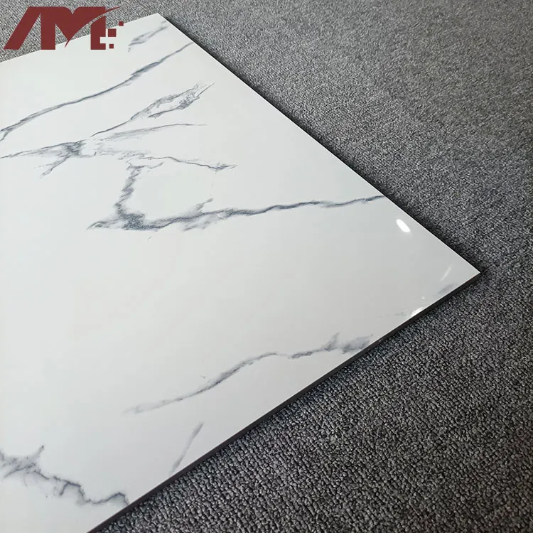 White Polished Porcelain Floor Tile 600x600mm