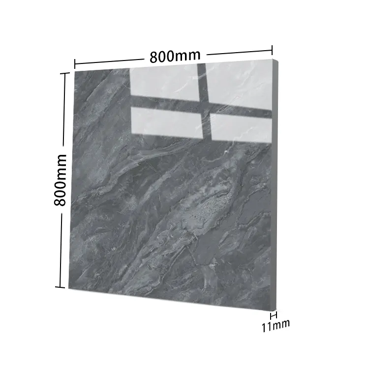 Marble-Look Gray Porcelain Floor Tile 800x800mm