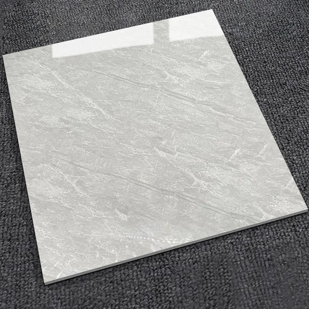 Marble-Look Gray Polished Porcelain Wall And Floor Tile 600x600mm