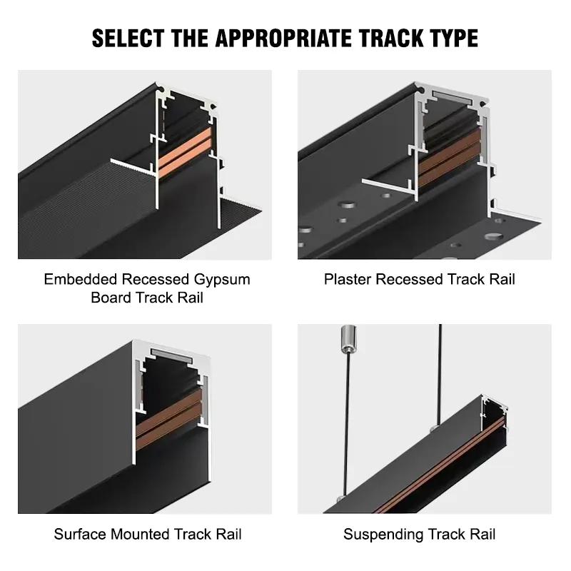 Smart Dimmable DALI Magnetic LED Track Spotlight 6-30W 48V 3CCT Selectable