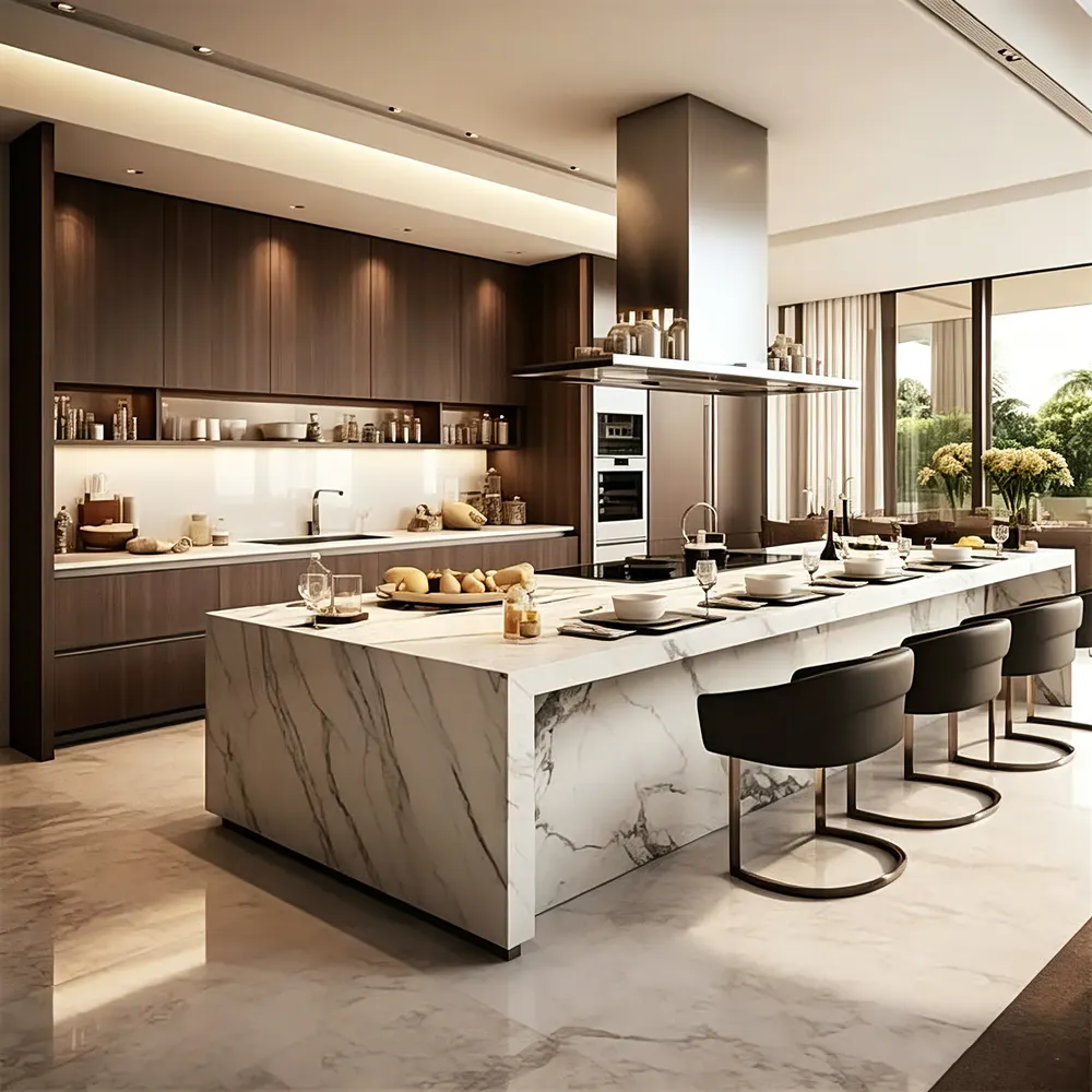 Modern Melamine Modular Kitchen Cabinet Set