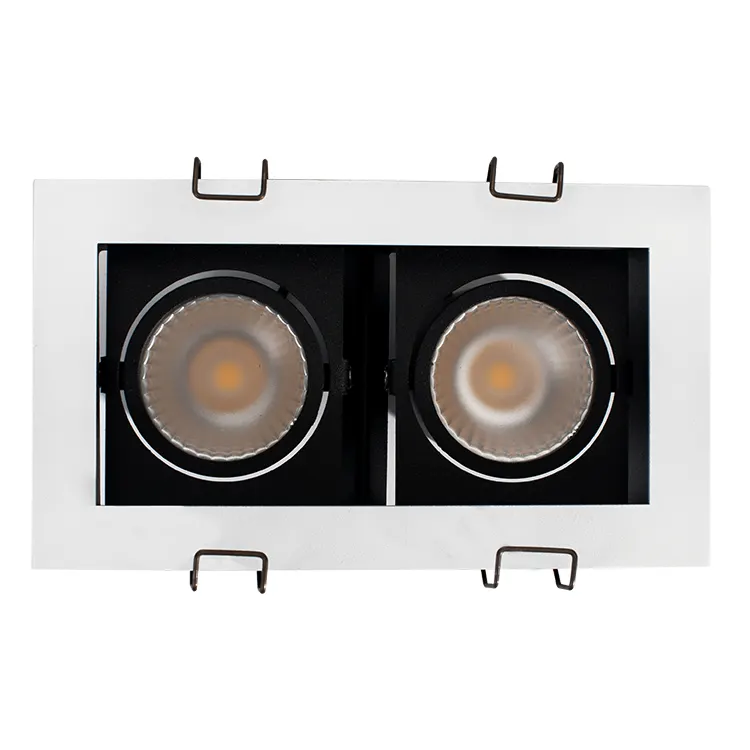 Adjustable Recessed Square COB LED Grille Spotlight 30W