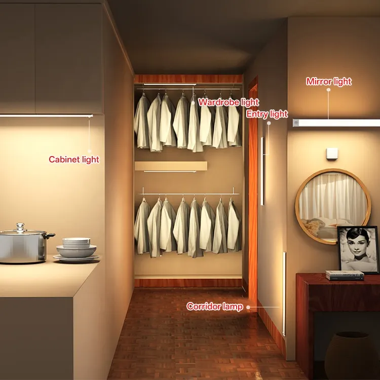 Rechargeable Dimmable Plastic LED Cabinet Light White 0.6-1.35W