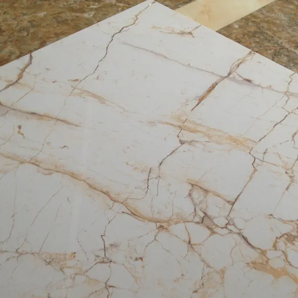 Marble-Look Polished Porcelain Floor Tile 600x600mm