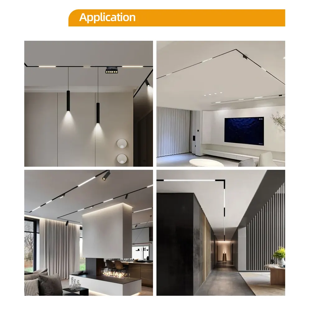 Adjustable Aluminum Magnetic LED Track Spotlight 6-30W 48V 3CCT Selectable