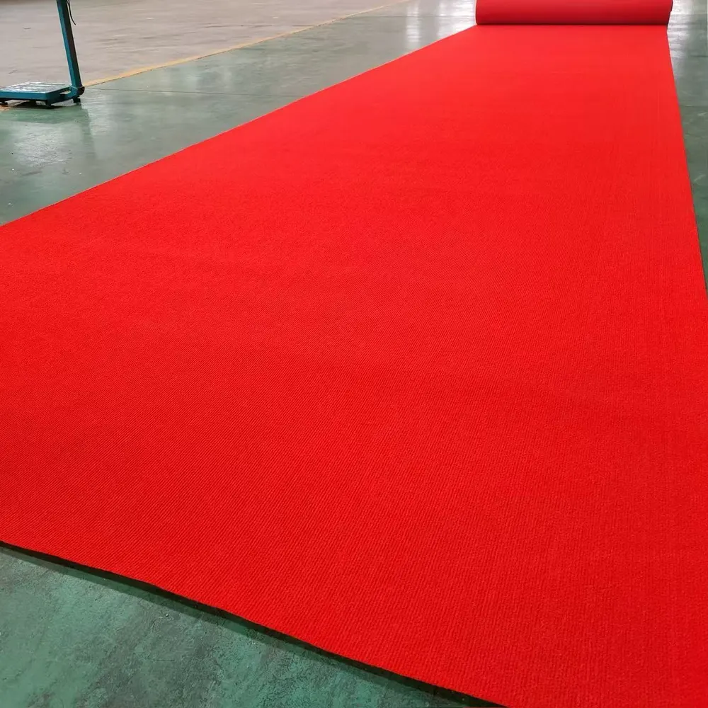 Needle-Punched Red Polyester Exhibition And Event Carpet