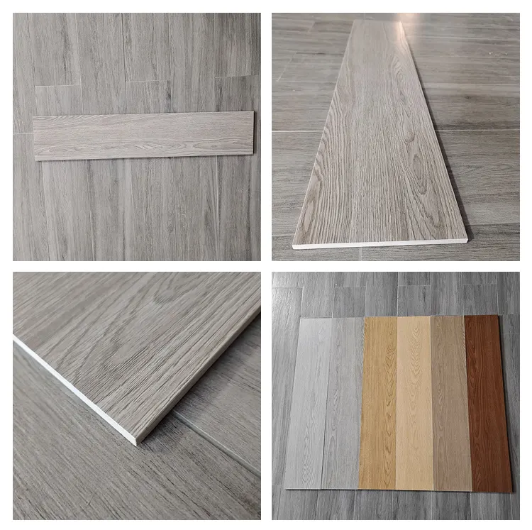 Non-Slip Wood-Look Gray Ceramic Wall And Floor Tile 150x800mm