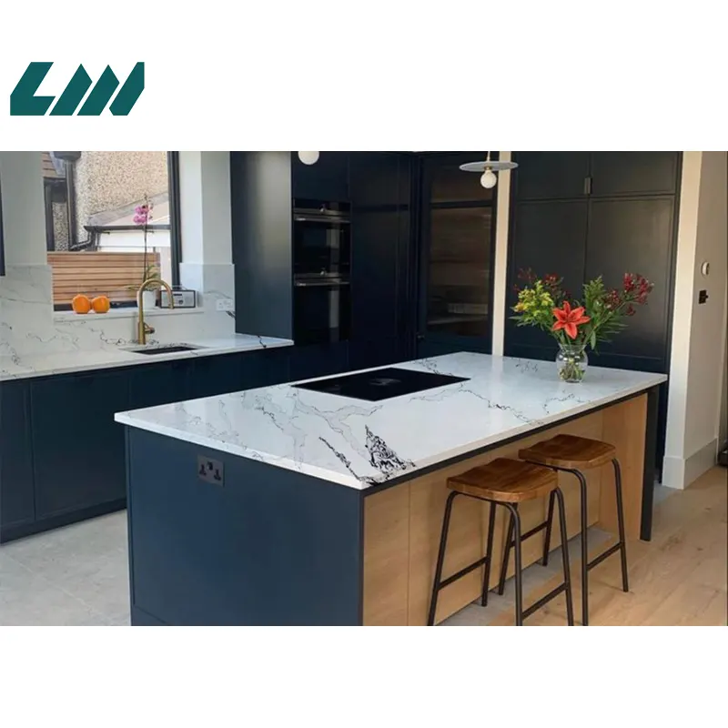 Jade-Look White Engineered Quartz Slab 3200x1600mm