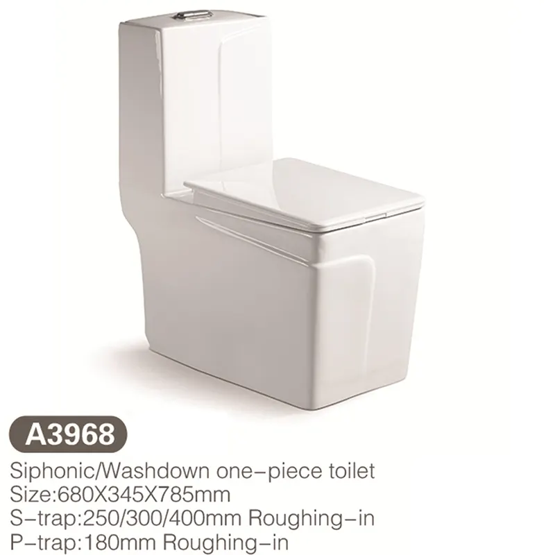 One-Piece Ceramic Toilet For Bathroom Installation