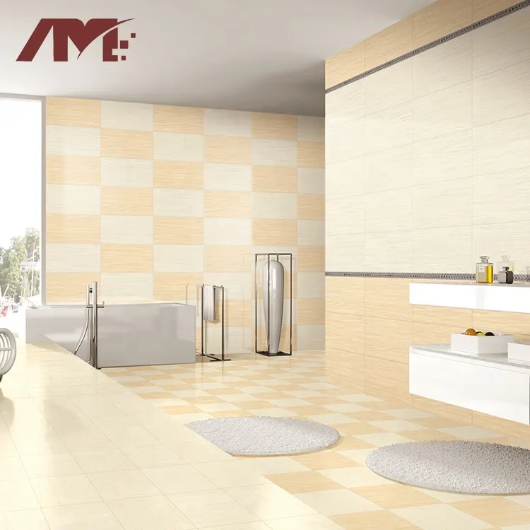 Stone-Look Beige Glossy Porcelain Wall Tile 300x600mm