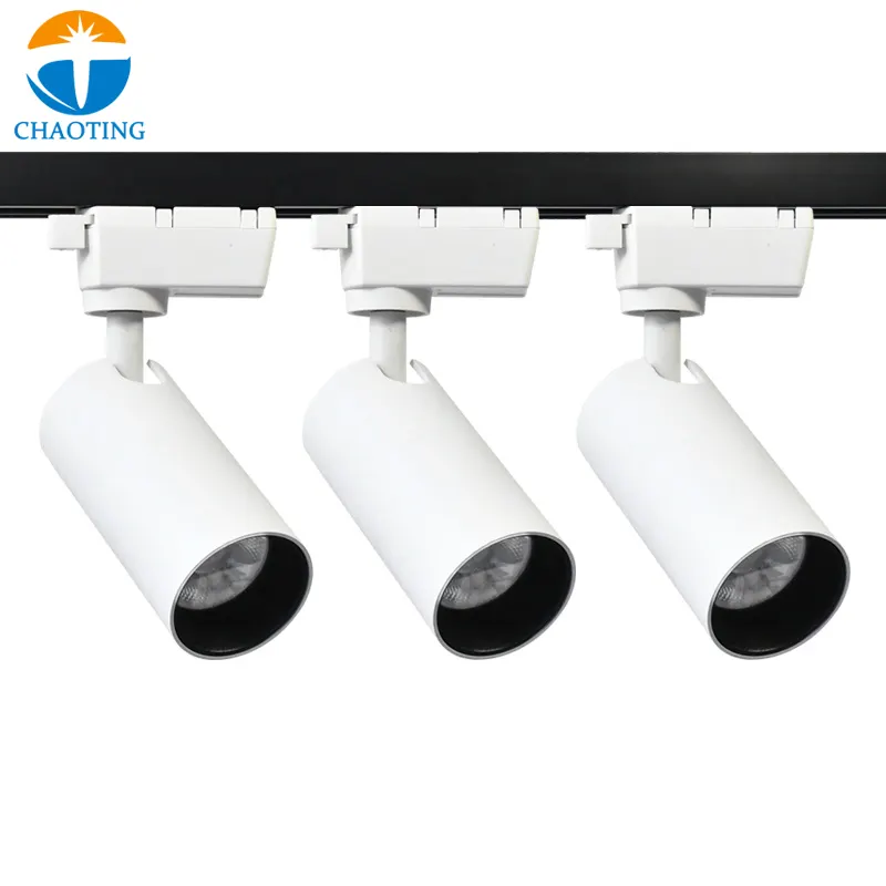 Surface-Mounted Aluminum COB LED Track Spotlight 12-40W