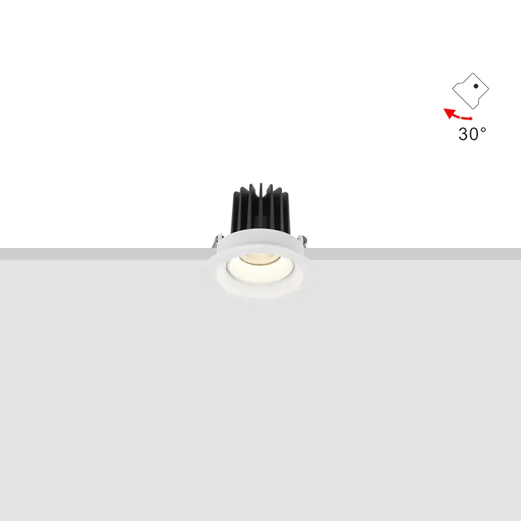 Anti-Glare Adjustable Dimmable Recessed COB LED Downlight 8W IP65