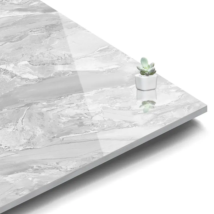 Marble-Look Polished Porcelain Wall And Floor Tile 600x600mm