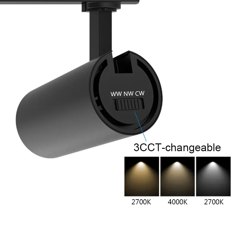 Adjustable Aluminum COB LED Track Spotlight 20-40W
