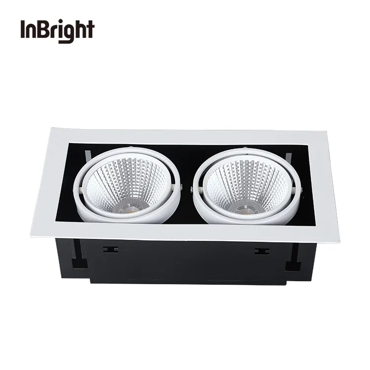 Anti-Glare Recessed Aluminum COB LED Grille Spotlight 10-30W