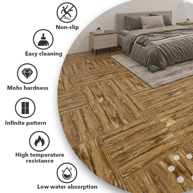 Wood-Look Porcelain Outdoor Tile 600x600mm