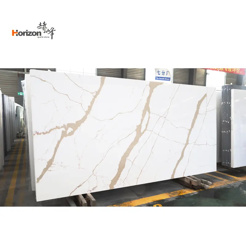 Calacatta White Engineered Quartz Slab 3200x1600mm