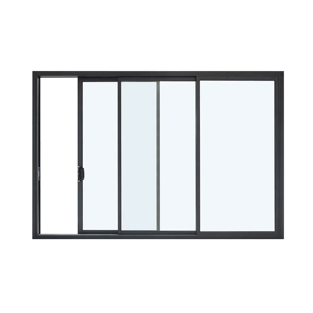 Aluminum Sliding Window 5+12A+5mm With Double Tempered Glazing