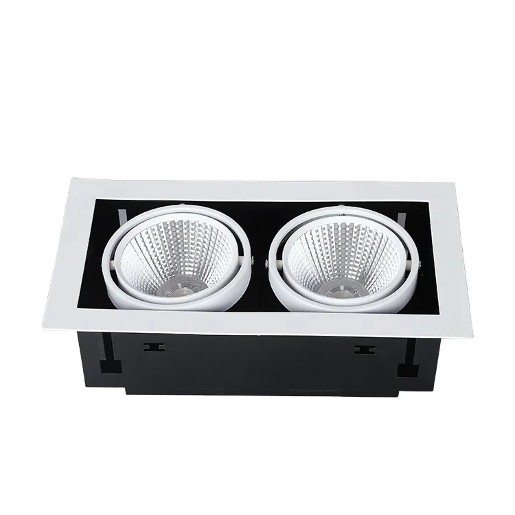 Anti-Glare Recessed Aluminum COB LED Grille Spotlight 10-30W